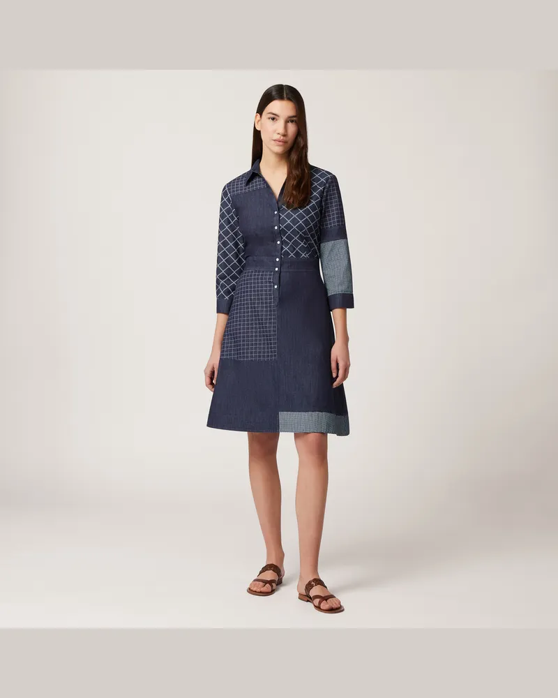 Harmont & Blaine Abito In Denim Stampato Azzurro