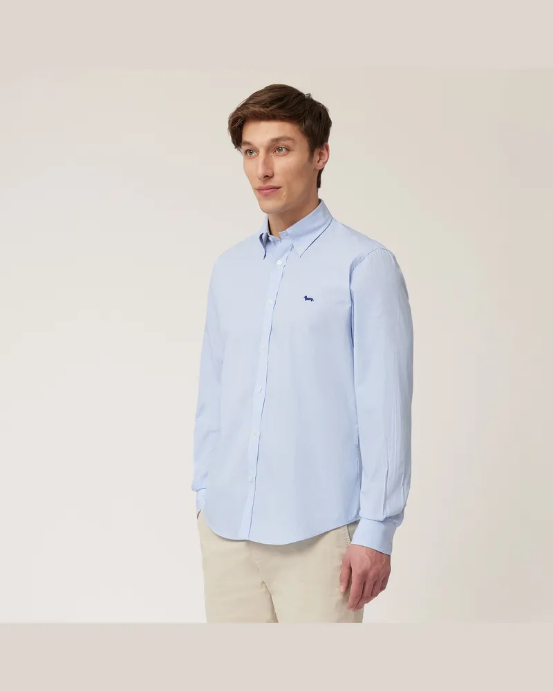 Harmont & Blaine Camicia Con Ricamo Bassotto Blu