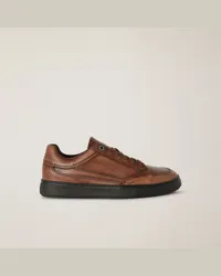 Harmont & Blaine Sneaker In Vera Pelle Nautilus Marrone