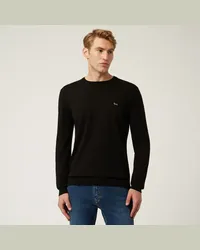 Harmont & Blaine Maglia Essentials In Cotone E Cashmere Nero