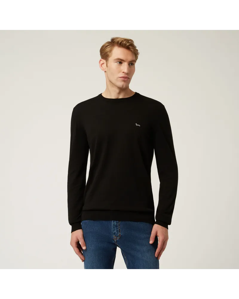 Harmont & Blaine Maglia Essentials In Cotone E Cashmere Nero