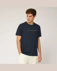 Harmont & Blaine T-Shirt Con Lettering E Logo Blu