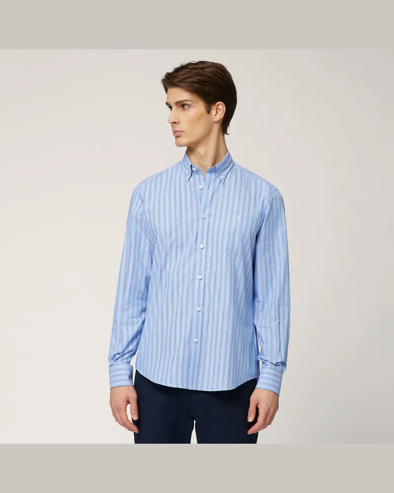 Harmont & Blaine Camicia Rigata Regular Fit Azzurro