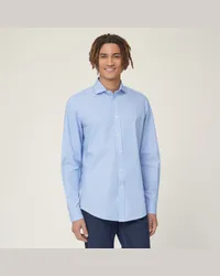 Harmont & Blaine Camicia Rigata In Puro Cotone Blu