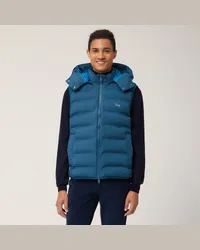 Harmont & Blaine Gilet In Nylon Stretch Blu