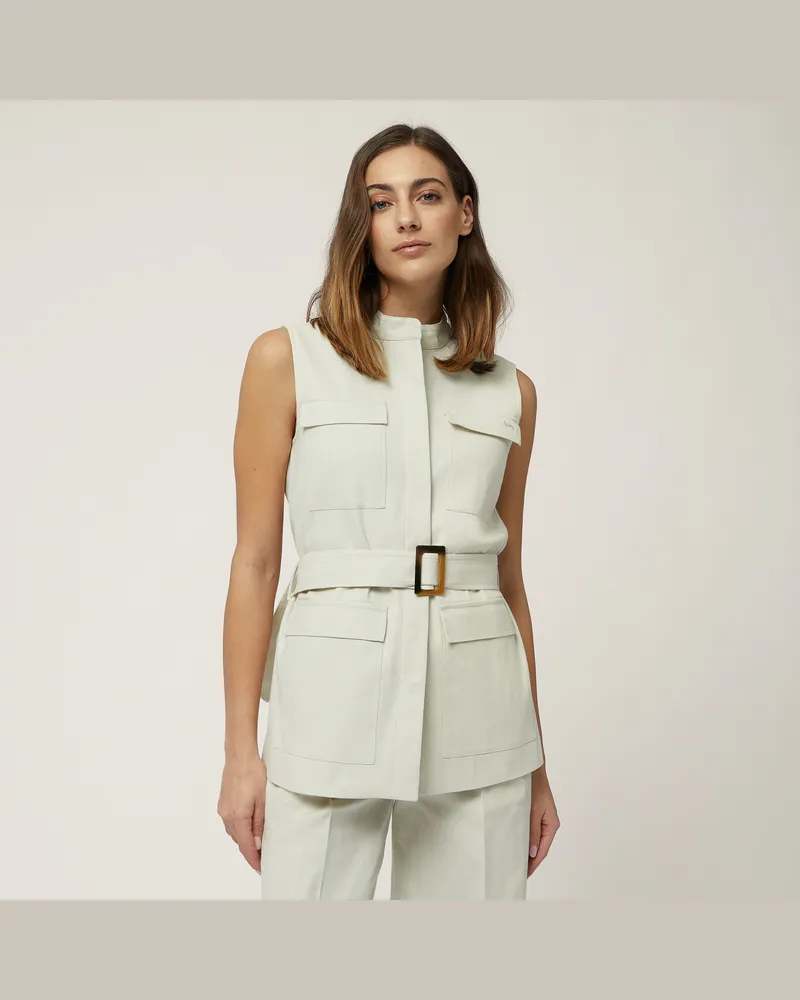 Harmont & Blaine Sahariana Smanicata Con Cinta Beige