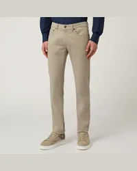 Harmont & Blaine Pantalone Essentials In Cotone Tinta Unita Beige