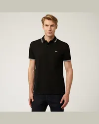 Harmont & Blaine Polo Essentials In Cotone Tinta Unita Nero