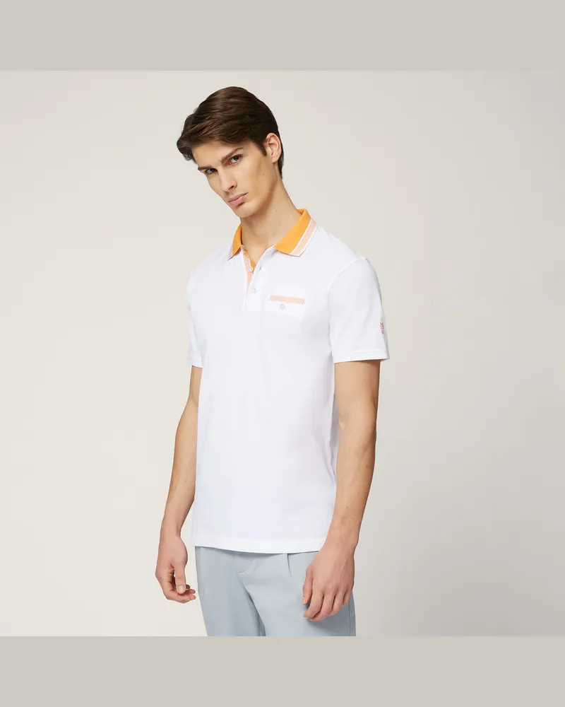 Harmont & Blaine Polo Con Dettagli A Contrasto Bianco
