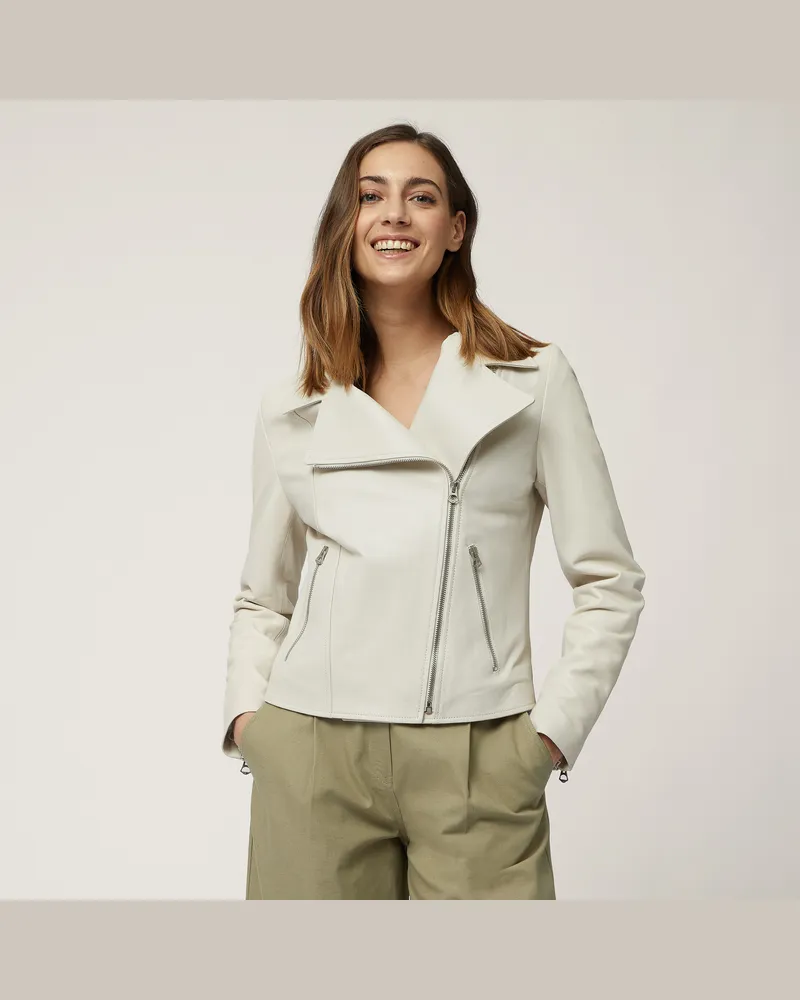 Harmont & Blaine Giubbotto In Vera Pelle Beige