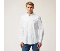 Camicia In Cotone Con Bassotti All-over - Uomo Camicie Bianco