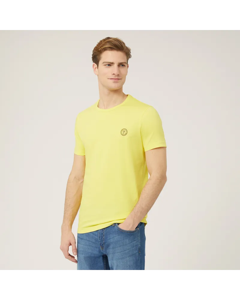 Harmont & Blaine T-Shirt In Cotone Con Logo Giallo