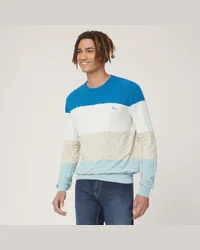 Harmont & Blaine Pullover Con Bande A Contrasto Blu