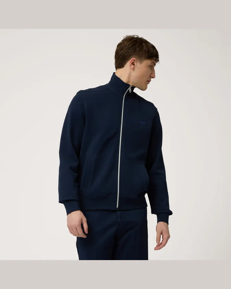 Harmont & Blaine Felpa Con Zip In Cotone Blu