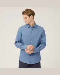 Harmont & Blaine Camicia In Denim Di Cotone Blu