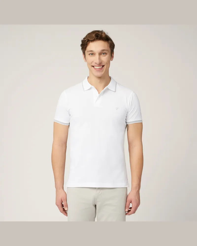 Harmont & Blaine Polo Con Righini A Contrasto Bianco