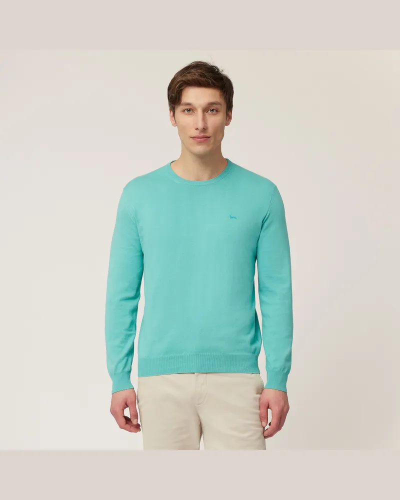 Harmont & Blaine Pullover Girocollo In Cotone Verde