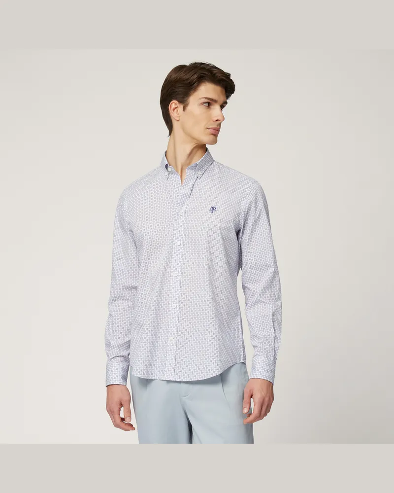 Harmont & Blaine Camicia Con Microfantasia Blu