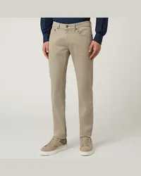 Harmont & Blaine Pantalone Essentials In Cotone Tinta Unita Beige