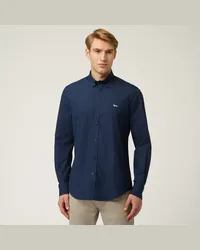 Harmont & Blaine Camicia Essentials In Cotone Tinta Unita Blu