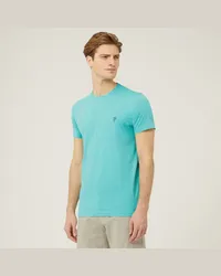 Harmont & Blaine T-Shirt Monogramma A Contrasto Verde