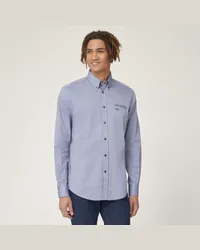 Harmont & Blaine Camicia Taschino Decorato Blu