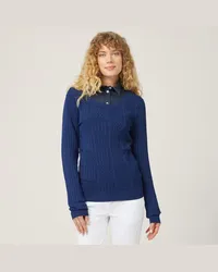 Harmont & Blaine Maglia Con Mix Di Punti Blu