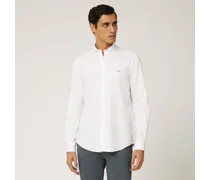 Camicia A Quadretti In Cotone E Lyocell - Uomo Camicie Bianco