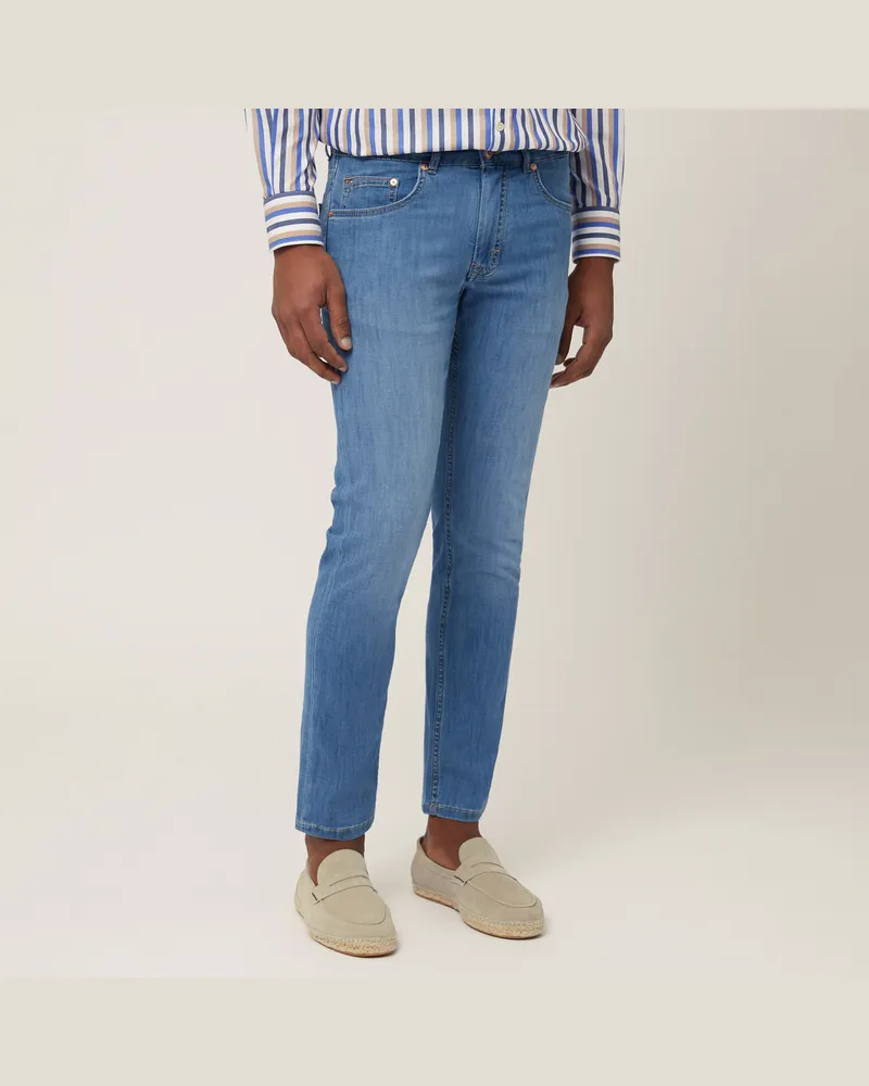 Harmont & Blaine Jeans Cinque Tasche Stretch Blu