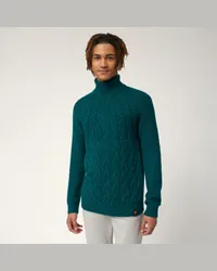 Harmont & Blaine Pullover Dolcevita Lavorato Verde