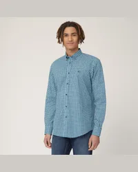 Harmont & Blaine Camicia Con Motivo Geometrico Blu