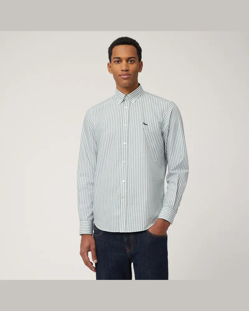 Harmont & Blaine Camicia Regular A Righe Verde