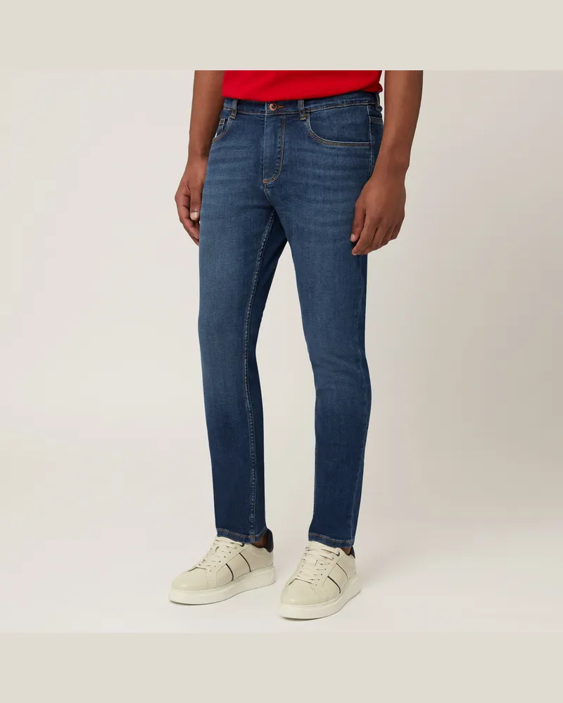 Harmont & Blaine Jeans Cinque Tasche Slim Blu