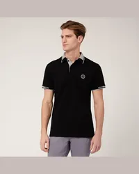 Harmont & Blaine Polo Con Dettagli A Contrasto Nero