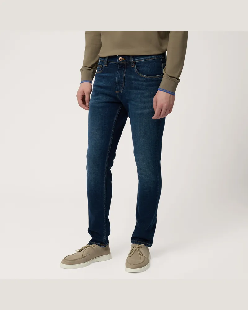 Harmont & Blaine Jeans cinque tasche slim Blu