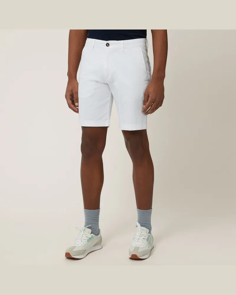 Harmont & Blaine Bermuda Chino In Twill Bianco
