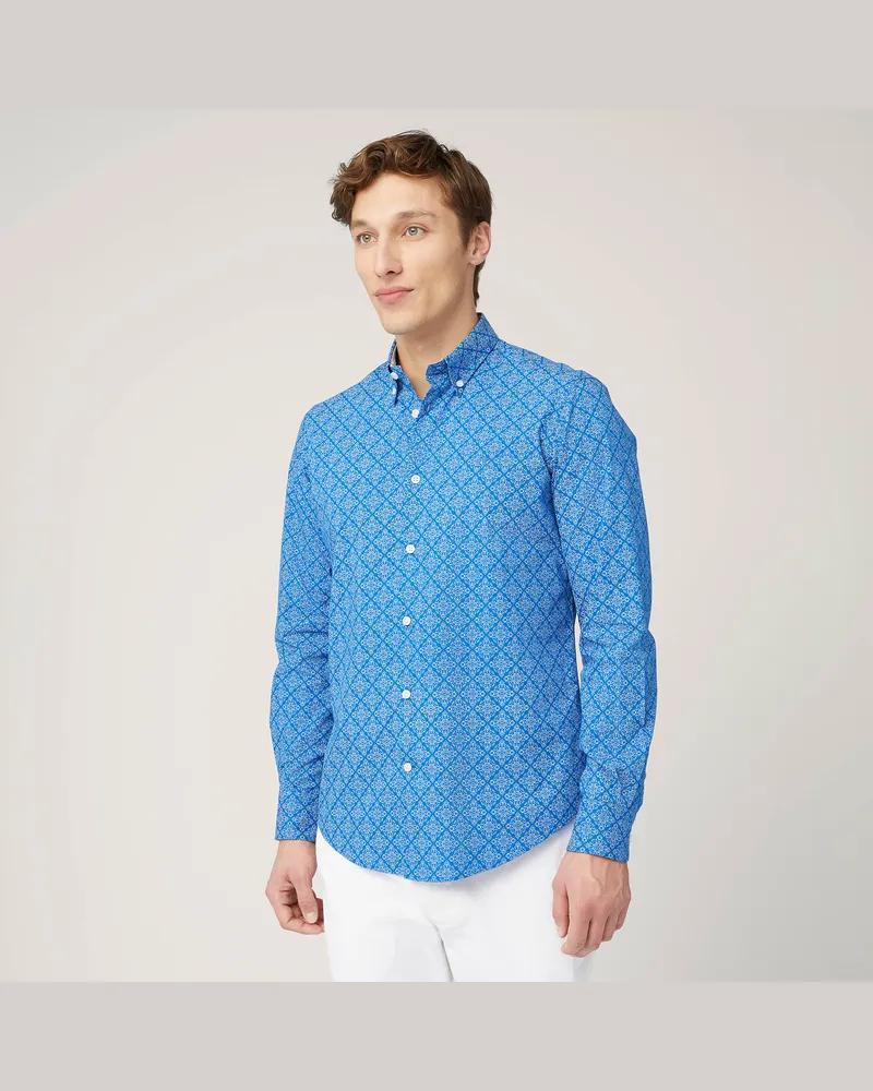 Harmont & Blaine Camicia Stampa Floreale Blu