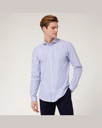 Harmont & Blaine Camicia A Righe Verticali Azzurro