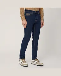 Harmont & Blaine Pantaloni In Denim Con Inserti Blu