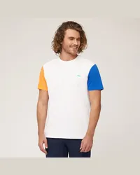 Harmont & Blaine T-Shirt Color Block In Cotone Bianco