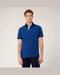 Harmont & Blaine Polo Con Collo A Contrasto Blu