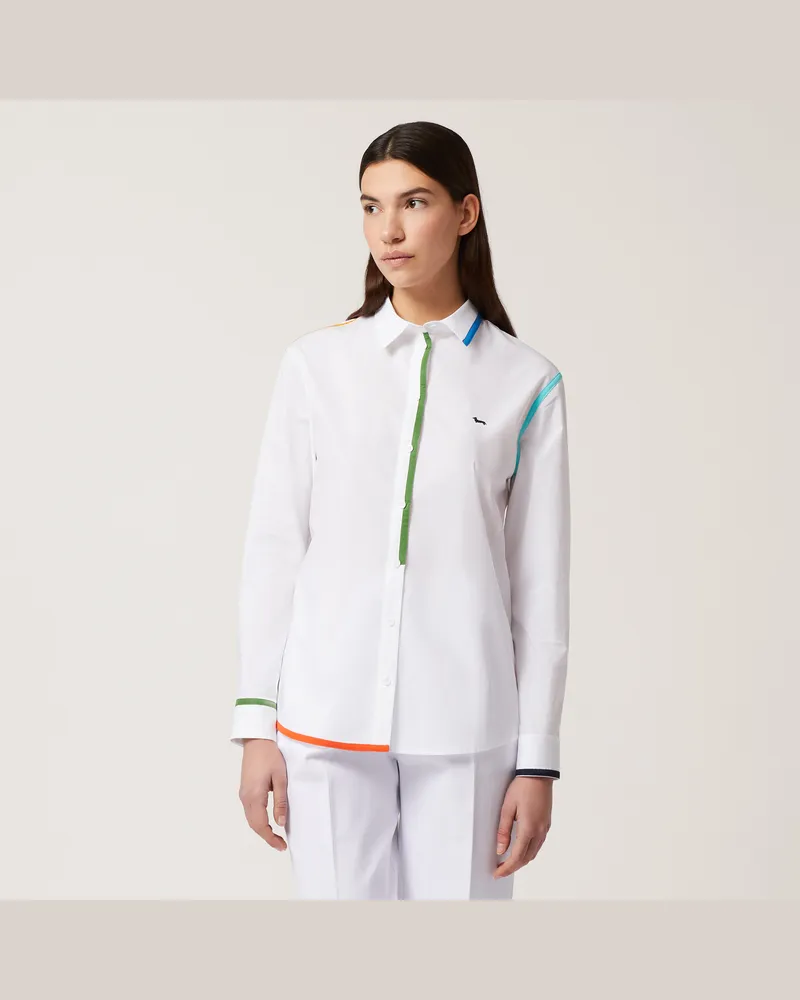Harmont & Blaine Camicia Con Inserti Colorati Bianco