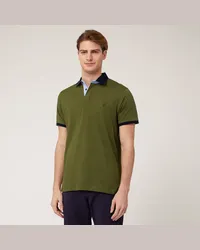 Harmont & Blaine Polo Con Collo A Contrasto Verde