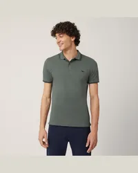 Harmont & Blaine Polo Vietri Con Dettagli Rigati Verde