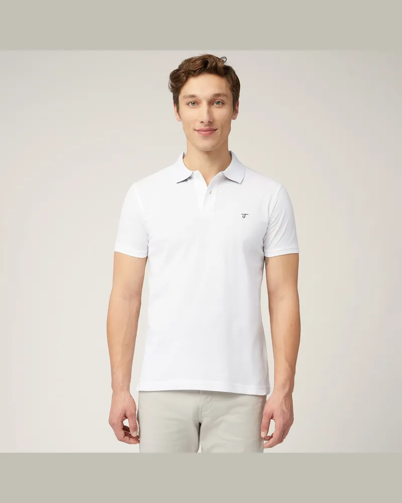 Harmont & Blaine Polo In Cotone Narrow Fit Bianco