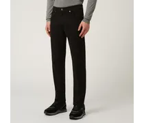 Pantalone Essentials In Cotone Tinta Unita - Uomo Essentials  Nero