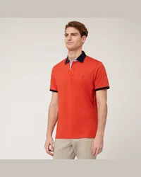 Harmont & Blaine Polo Con Collo A Contrasto Arancione