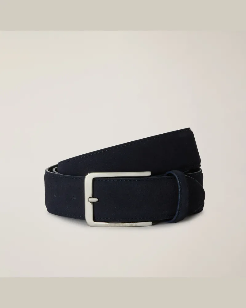 Harmont & Blaine Cintura In Pelle Scamosciata Blu
