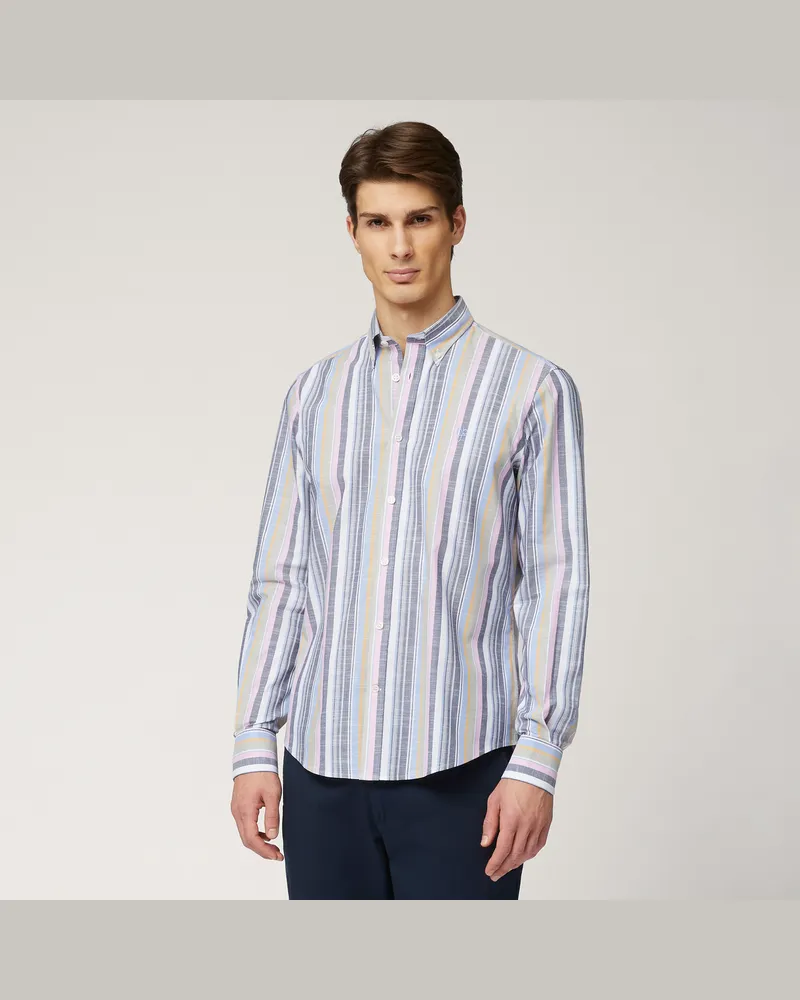 Harmont & Blaine Camicia In Cotone A Righe Rosa