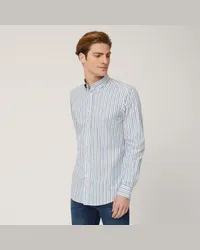 Harmont & Blaine Camicia Con Fantasia A Righe Bianco